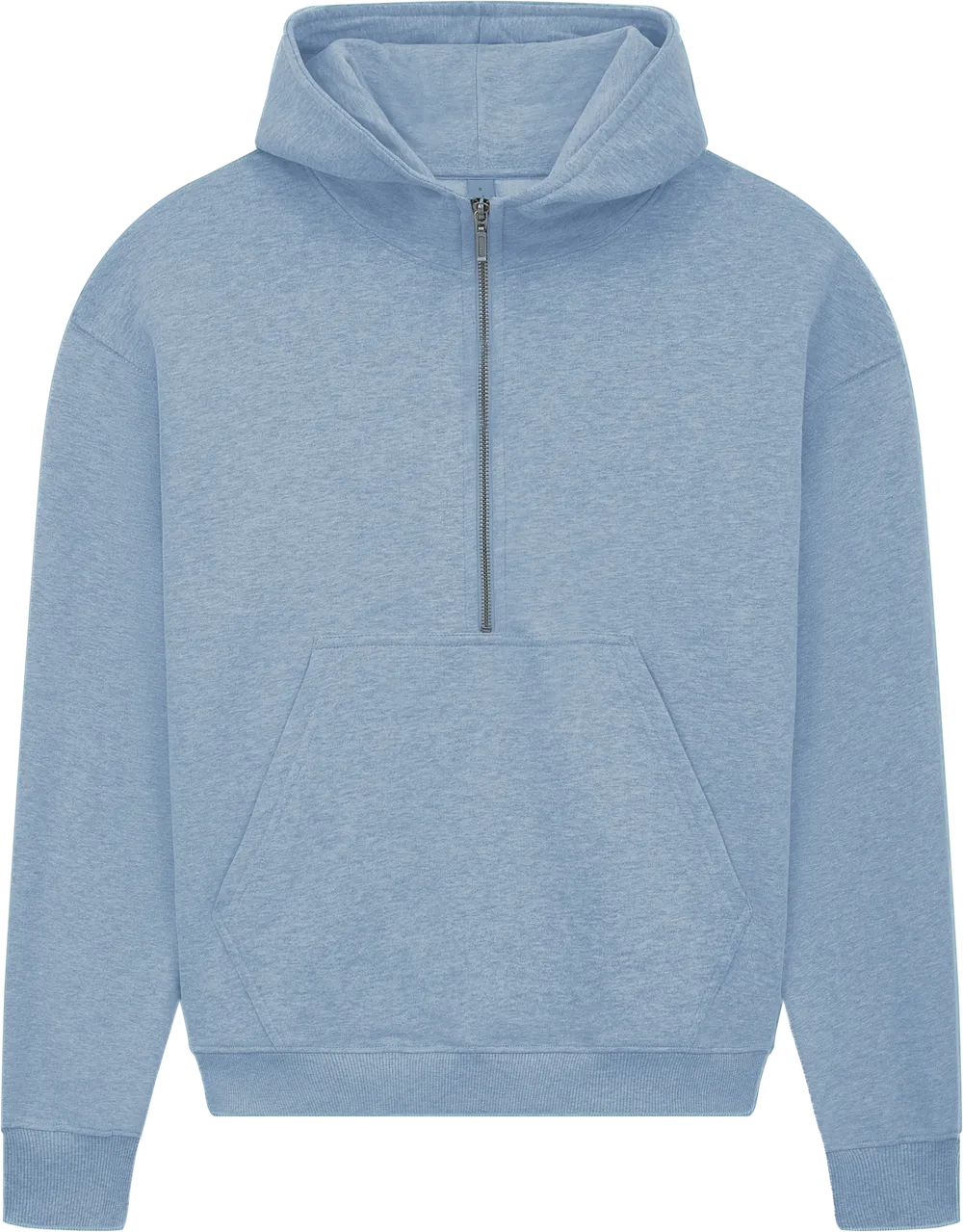 EP314-SULBHE4 - Women's Half Zip Hoodie - Sueded Light Blue Heather