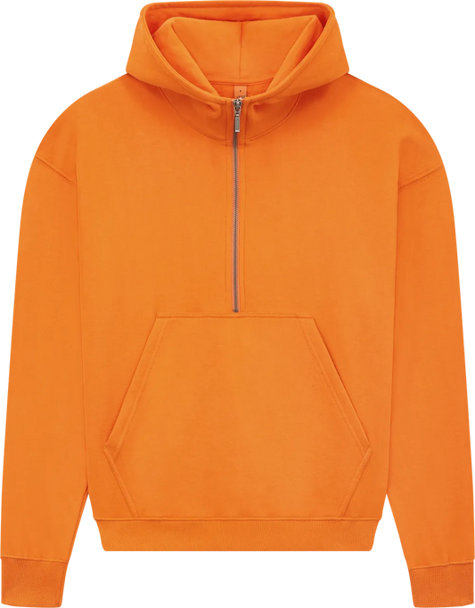 EP314-SUOR4 - Women's Half Zip Hoodie - Sueded Orange