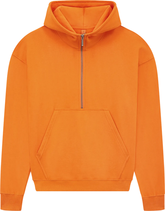 EP314-SUOR2 - Women's Half Zip Hoodie - Sueded Orange