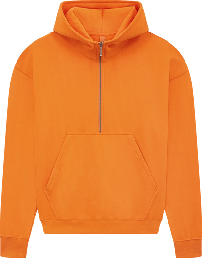 EP314-SUOR4 - Women's Half Zip Hoodie - Sueded Orange