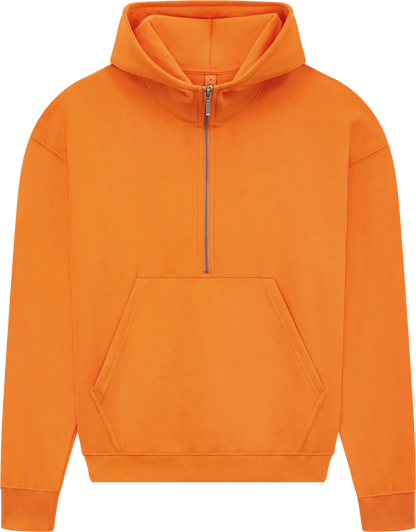 EP314-SUOR0 - Women's Half Zip Hoodie - Sueded Orange