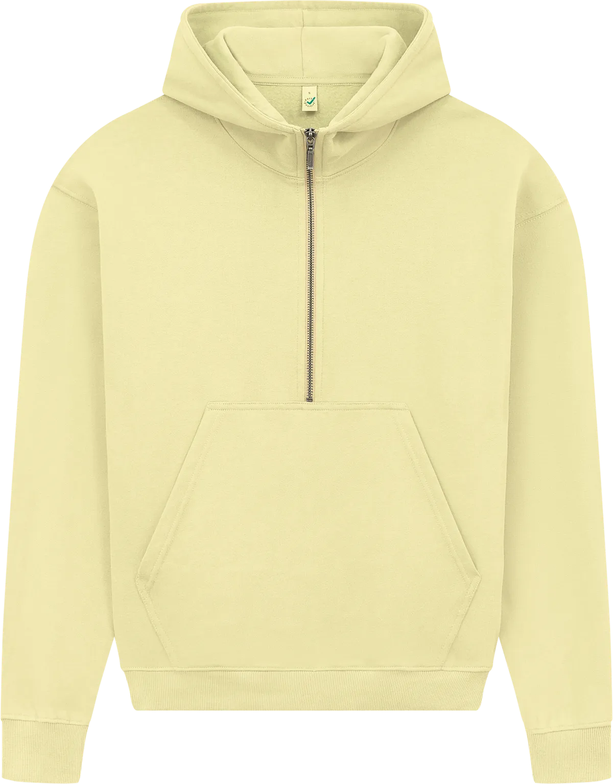 EP314-SUPLE0 - Earth Positive® Women's Half Zip Hoodie - Sueded Pale Lemon