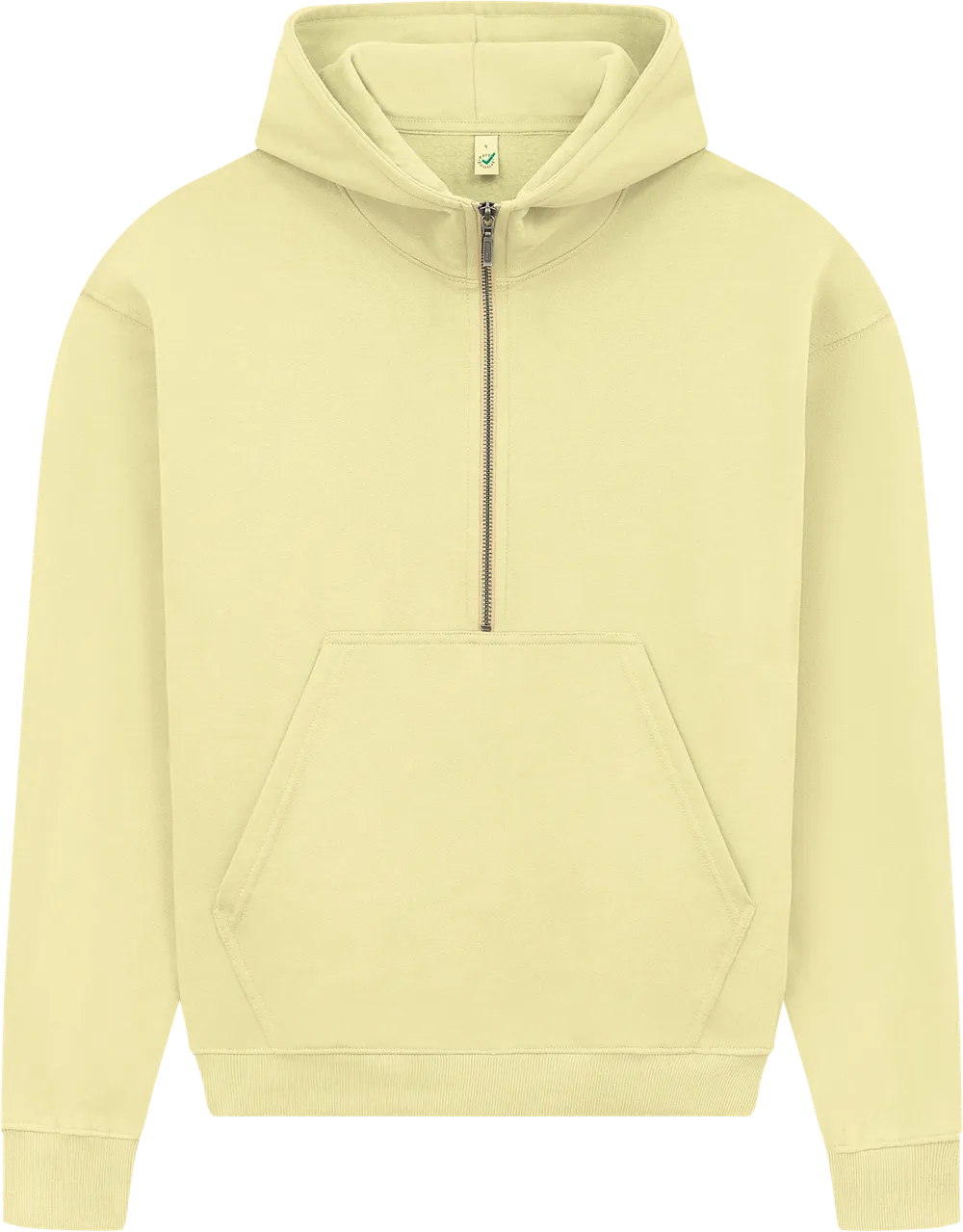 EP314-SUPLE4 - Women's Half Zip Hoodie - Sueded Pale Lemon