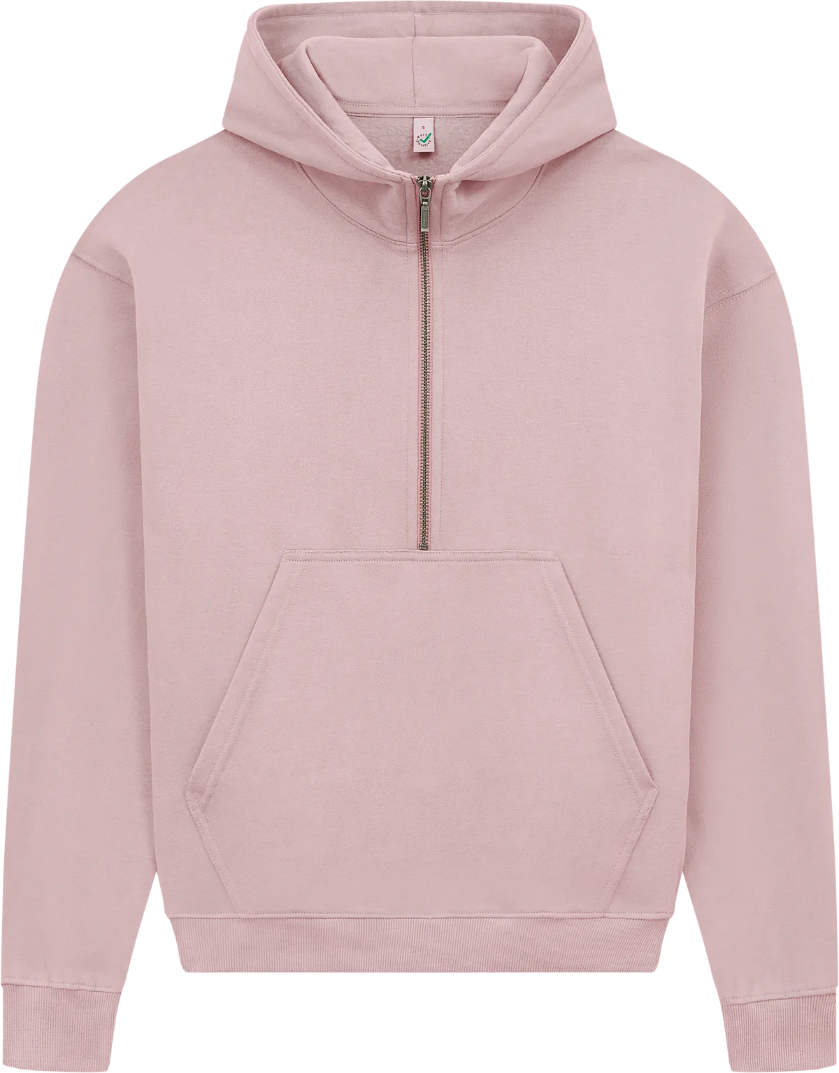 EP314-SUPR1 - Earth Positive® Women's Half Zip Hoodie - Sueded Miami Pink