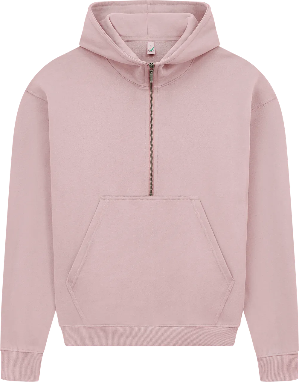 EP314-SUPR1 - Women's Half Zip Hoodie - Sueded Miami Pink