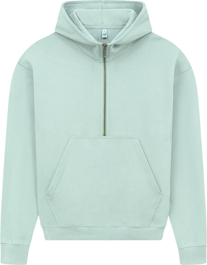 EP314-SUSLGR4 - Earth Positive® Women's Half Zip Hoodie - Sueded Slate Green