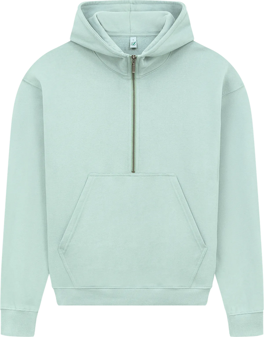 EP314-SUSLGR4 - Earth Positive® Women's Half Zip Hoodie - Sueded Slate Green