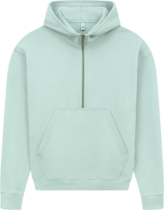 EP314-SUSLGR2 - Women's Half Zip Hoodie - Sueded Slate Green
