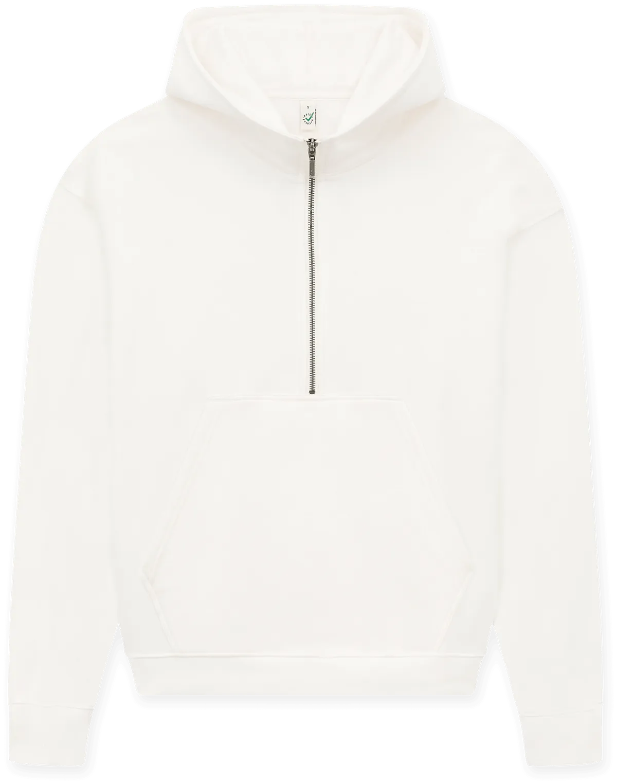 EP314-SUWM3 - Women's Half Zip Hoodie - Sueded Off White