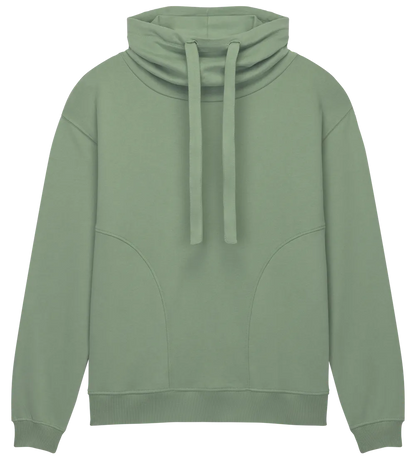 EP315-SUBGR1 - Women's Funnel Neck Sweatshirt - Sueded Bamboo Green