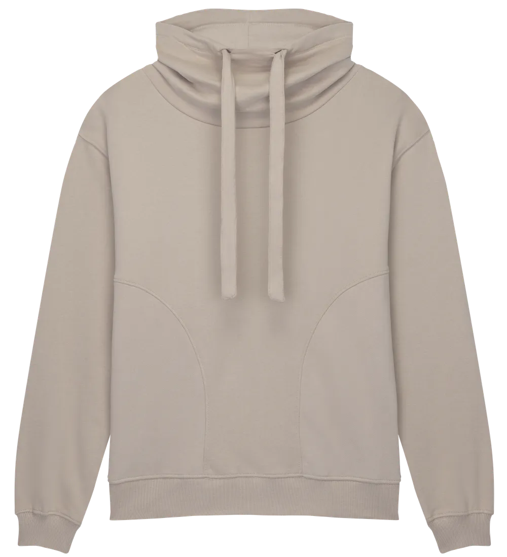 EP315-SUFA00 - Women's Funnel Neck Sweatshirt - Sueded Fawn