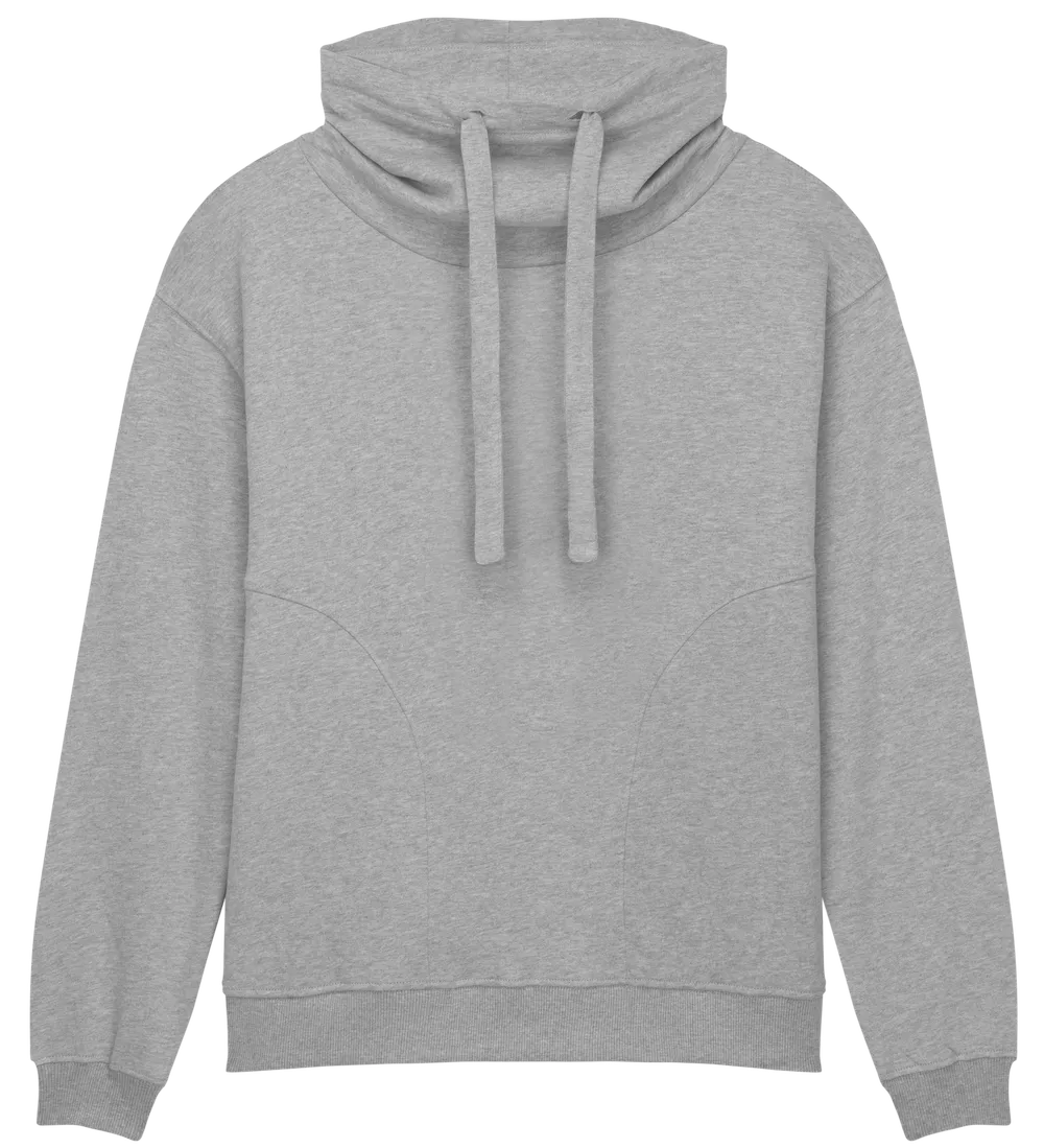 EP315-SULHE0 - Women's Funnel Neck Sweatshirt - Sueded Light Heather