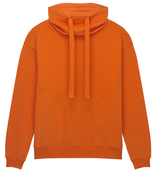 EP315-SUOR5 - Women's Funnel Neck Sweatshirt - Sueded Orange