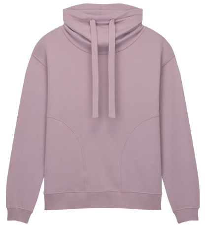 EP315-SUPR00 - Women's Funnel Neck Sweatshirt - Sueded Miami Pink