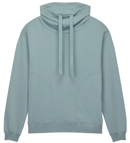 EP315-SUSLGR00 - Women's Funnel Neck Sweatshirt - Sueded Slate Green