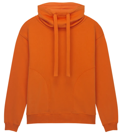 EP315-SUOR5 - Women's Funnel Neck Sweatshirt - Sueded Orange