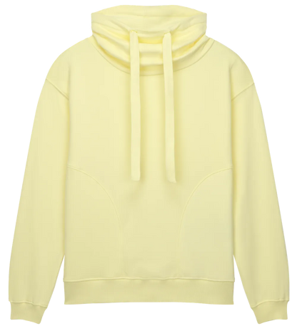 EP315-SUPLE1 - Women's Funnel Neck Sweatshirt - Sueded Pale Lemon