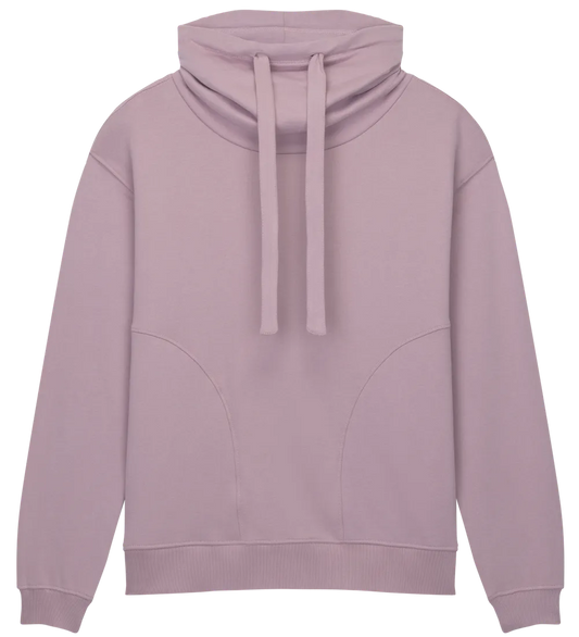 EP315-SUPR0 - Women's Funnel Neck Sweatshirt - Sueded Miami Pink