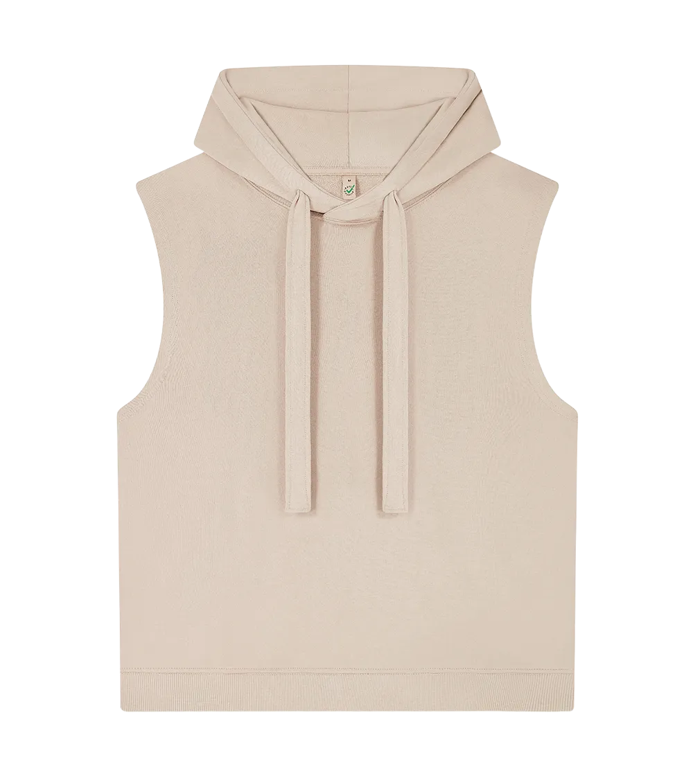EP316-SUFA2 - Women's Athleisure Hooded Tank - Sueded Fawn