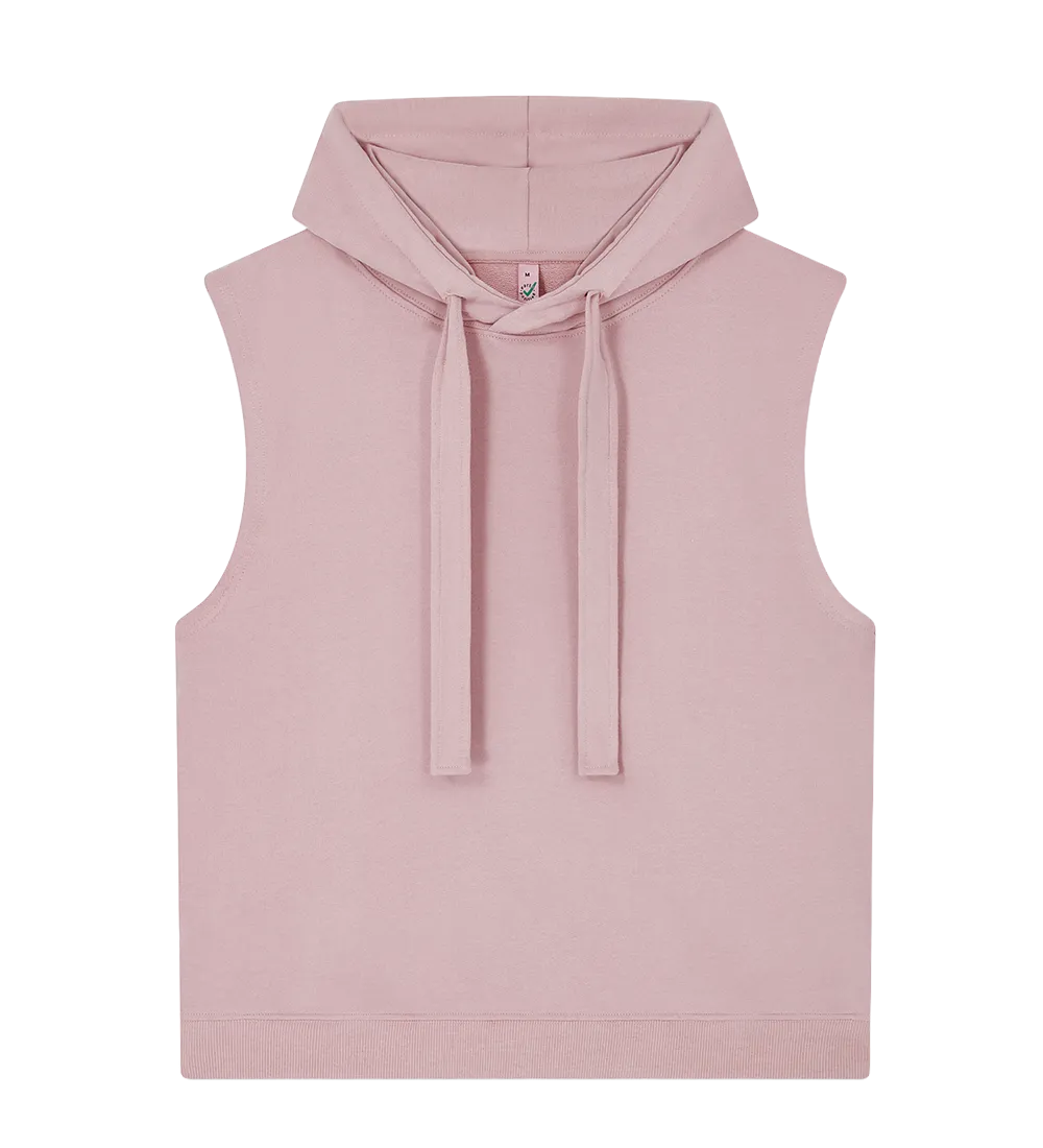 EP316-SUPR3 - Women's Athleisure Hooded Tank - Sueded Miami Pink