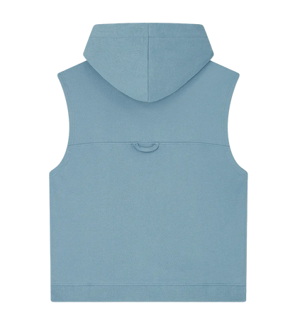 EP316-SUBD3 - Women's Athleisure Hooded Tank - Sueded Blue Dusk