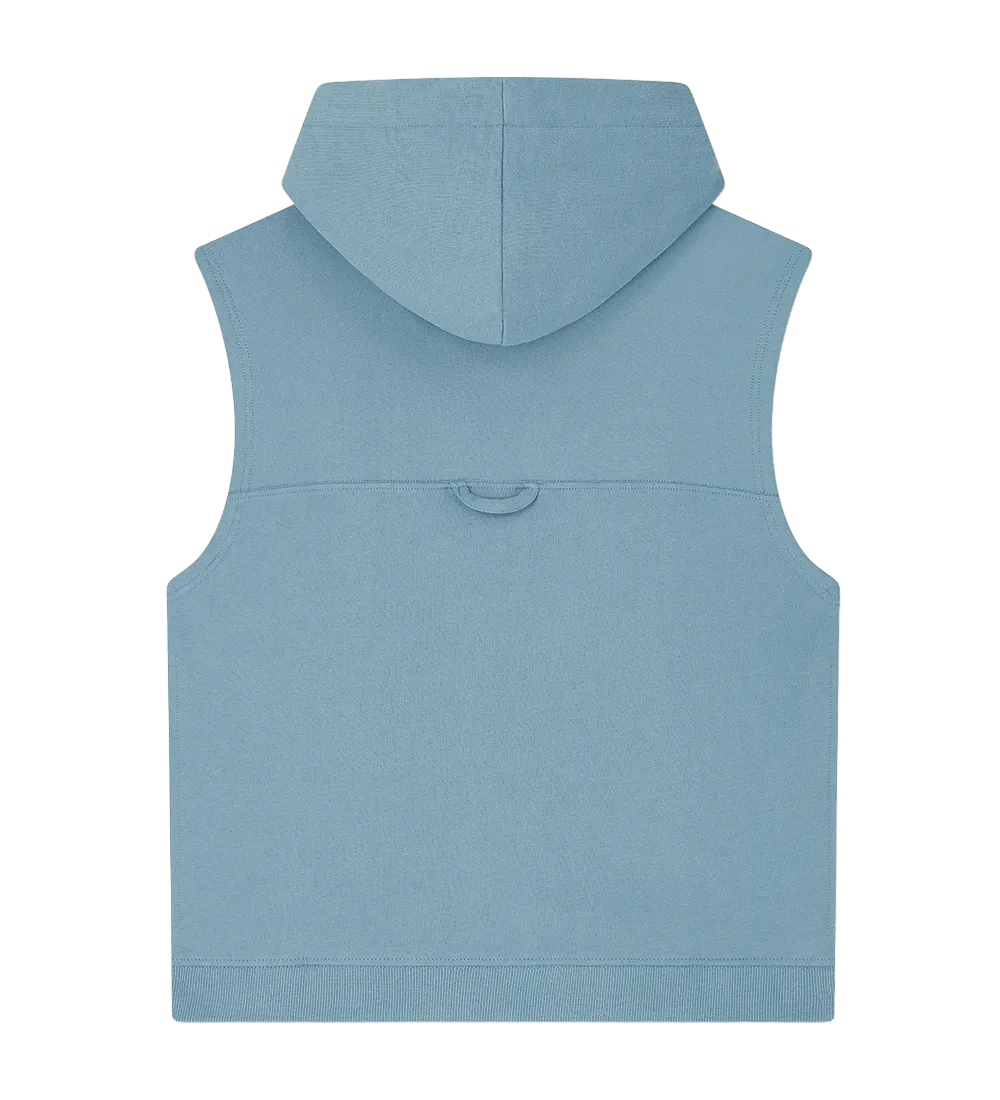 EP316-SUBD5 - Women's Athleisure Hooded Tank - Sueded Blue Dusk
