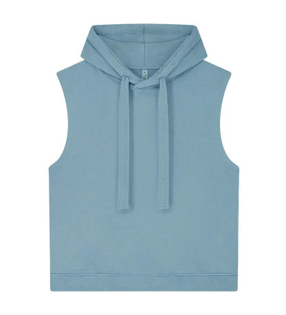 EP316-SUBD3 - Women's Athleisure Hooded Tank - Sueded Blue Dusk