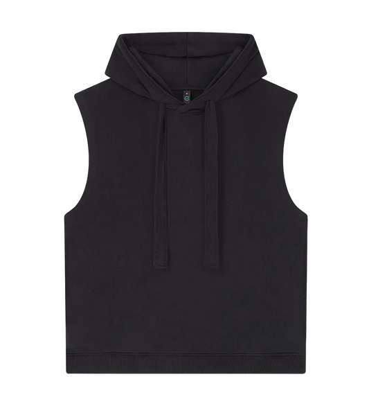 EP316-SUBL4 - Women's Athleisure Hooded Tank - Sueded Black