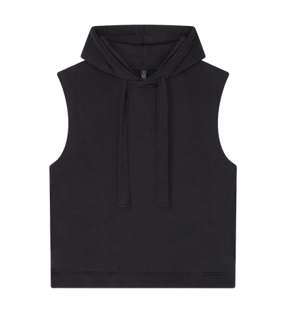 EP316-SUBL1 - Women's Athleisure Hooded Tank - Sueded Black