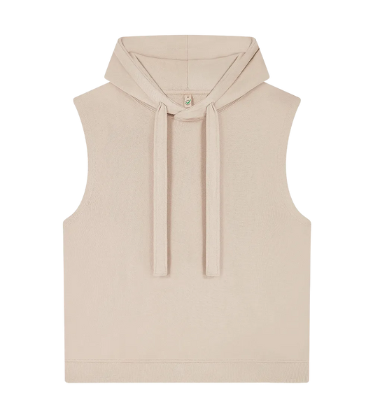 EP316-SUFA1 - Women's Athleisure Hooded Tank - Sueded Fawn