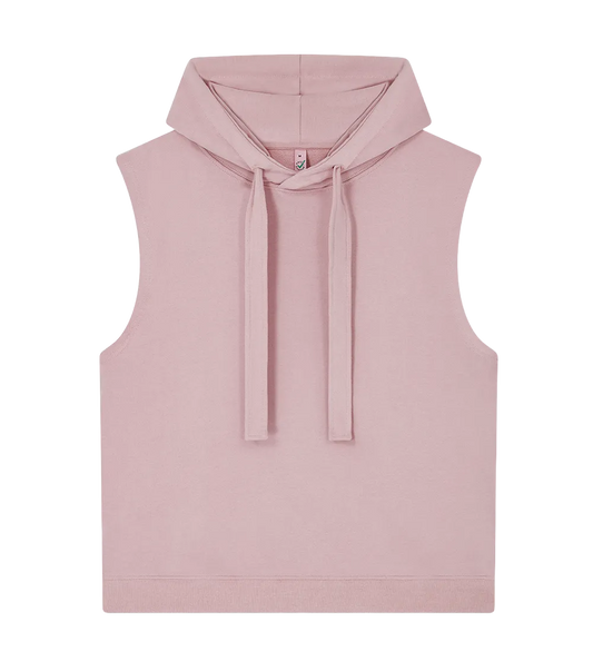 EP316-SUPR1 - Women's Athleisure Hooded Tank - Sueded Miami Pink