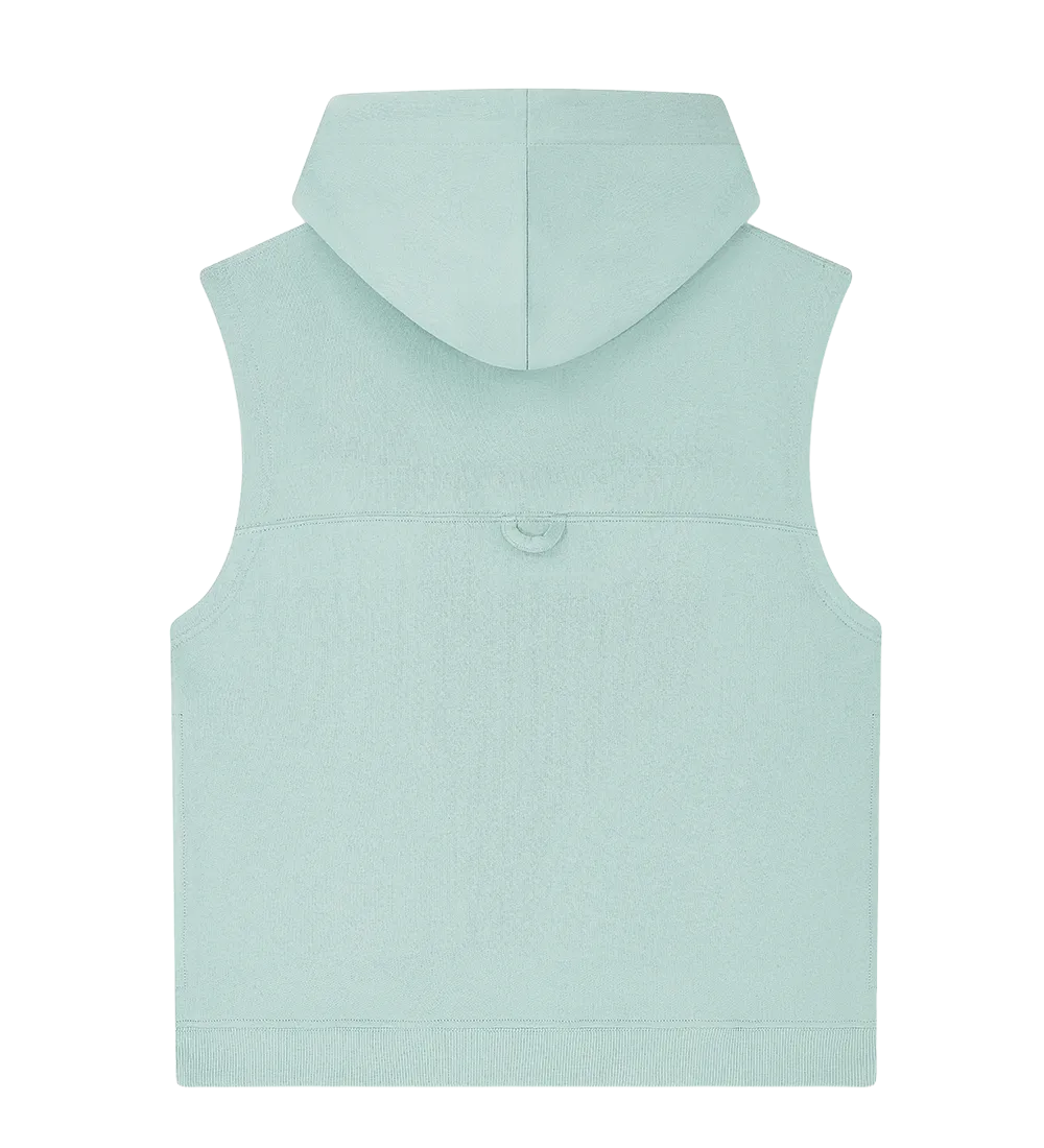 EP316-SUSLGR0 - Women's Athleisure Hooded Tank - Sueded Slate Green