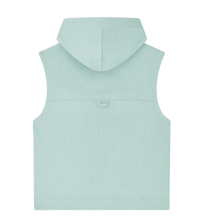 EP316-SUSLGR2 - Women's Athleisure Hooded Tank - Sueded Slate Green