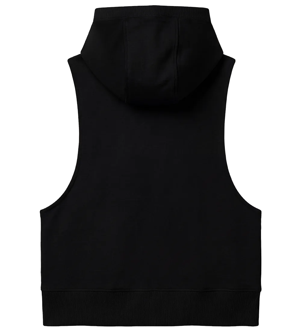 EP318-BL00 - Women's Sleeveless Hoodie - Black