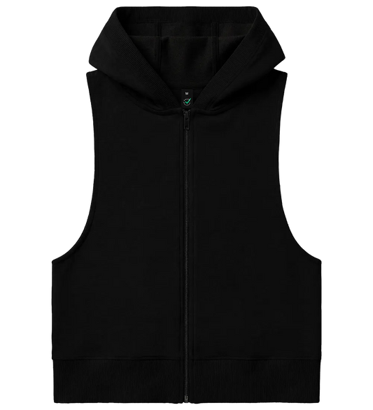 EP318-BL2 - Women's Sleeveless Hoodie - Black