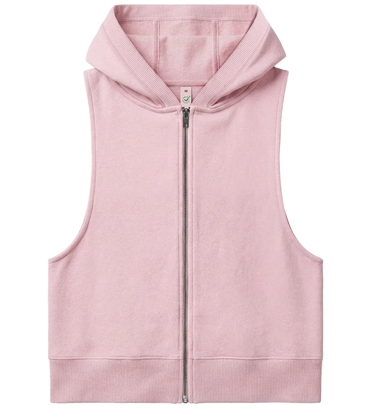 EP318-BP5 - Women's Sleeveless Hoodie - Baby Pink