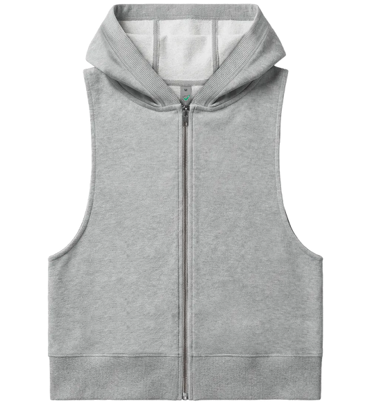 EP318-LHE00 - Women's Sleeveless Hoodie - Light Heather