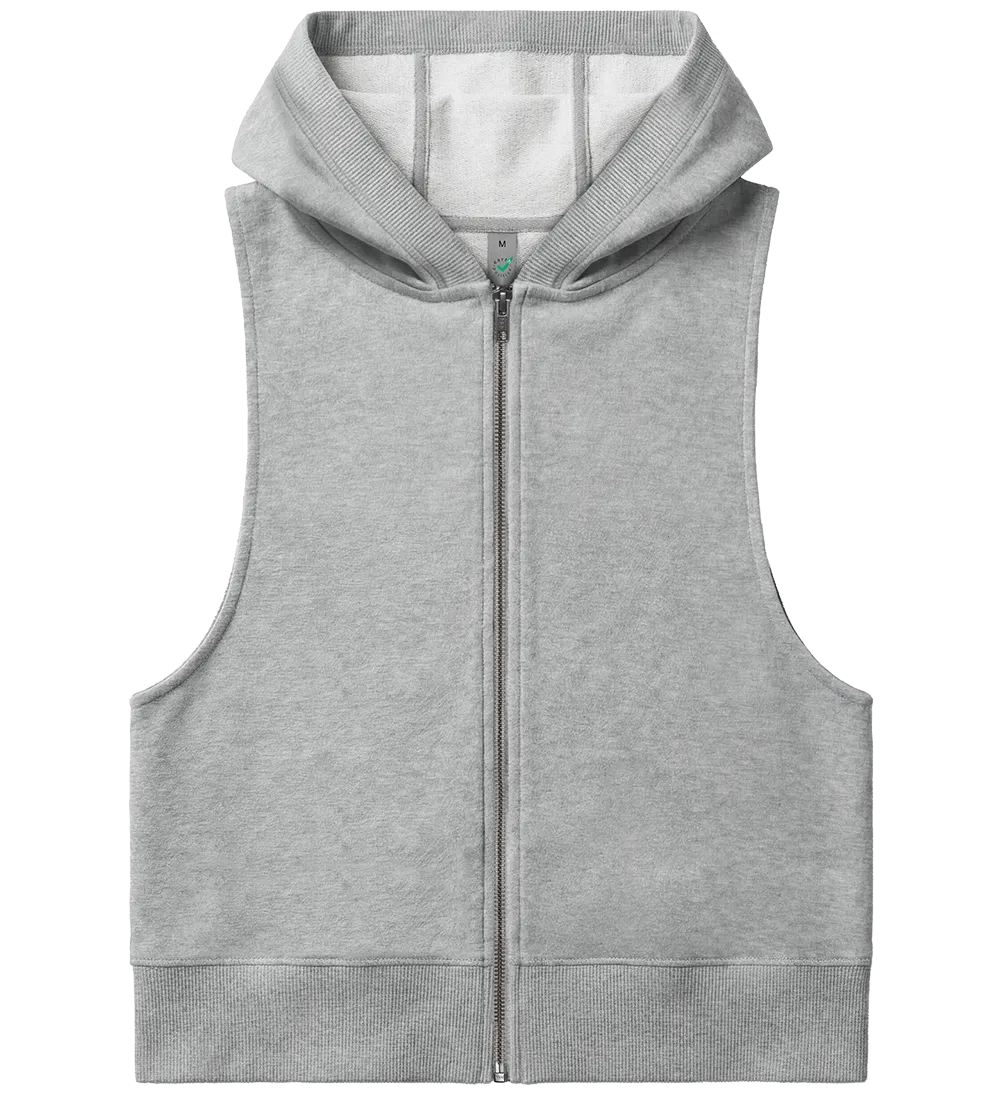 EP318-LHE5 - Women's Sleeveless Hoodie - Light Heather