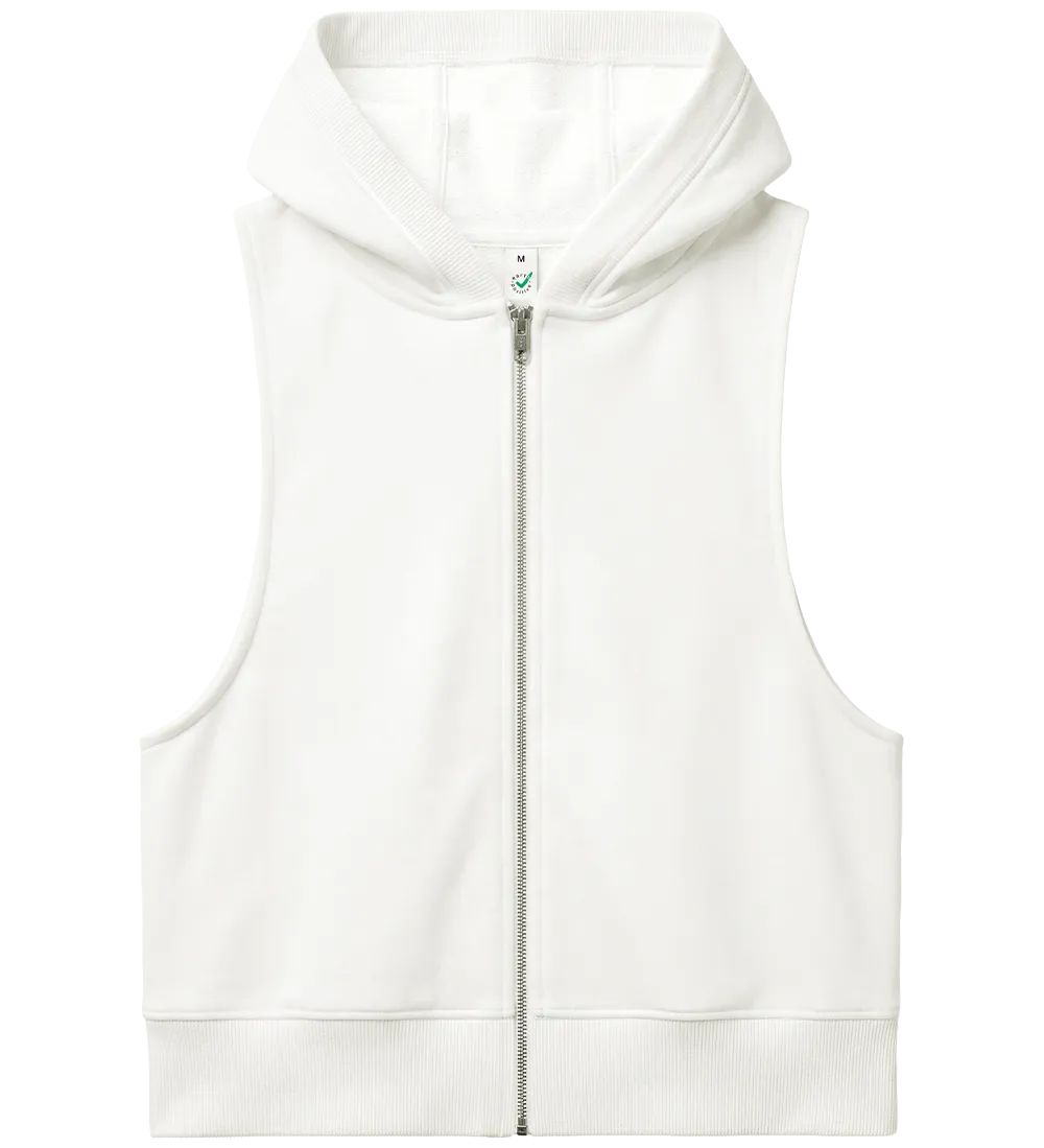 EP318-WM00 - Women's Sleeveless Hoodie - Off White