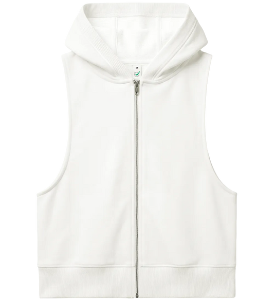 EP318-WM00 - Women's Sleeveless Hoodie - Off White
