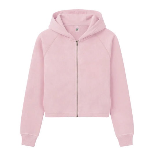 EP320-BP2 - Women's Cropped Hoodie - Baby Pink