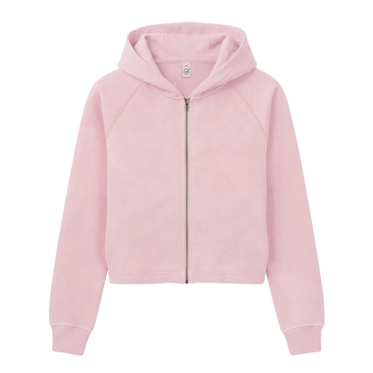 EP320-BP00 - Women's Cropped Hoodie - Baby Pink