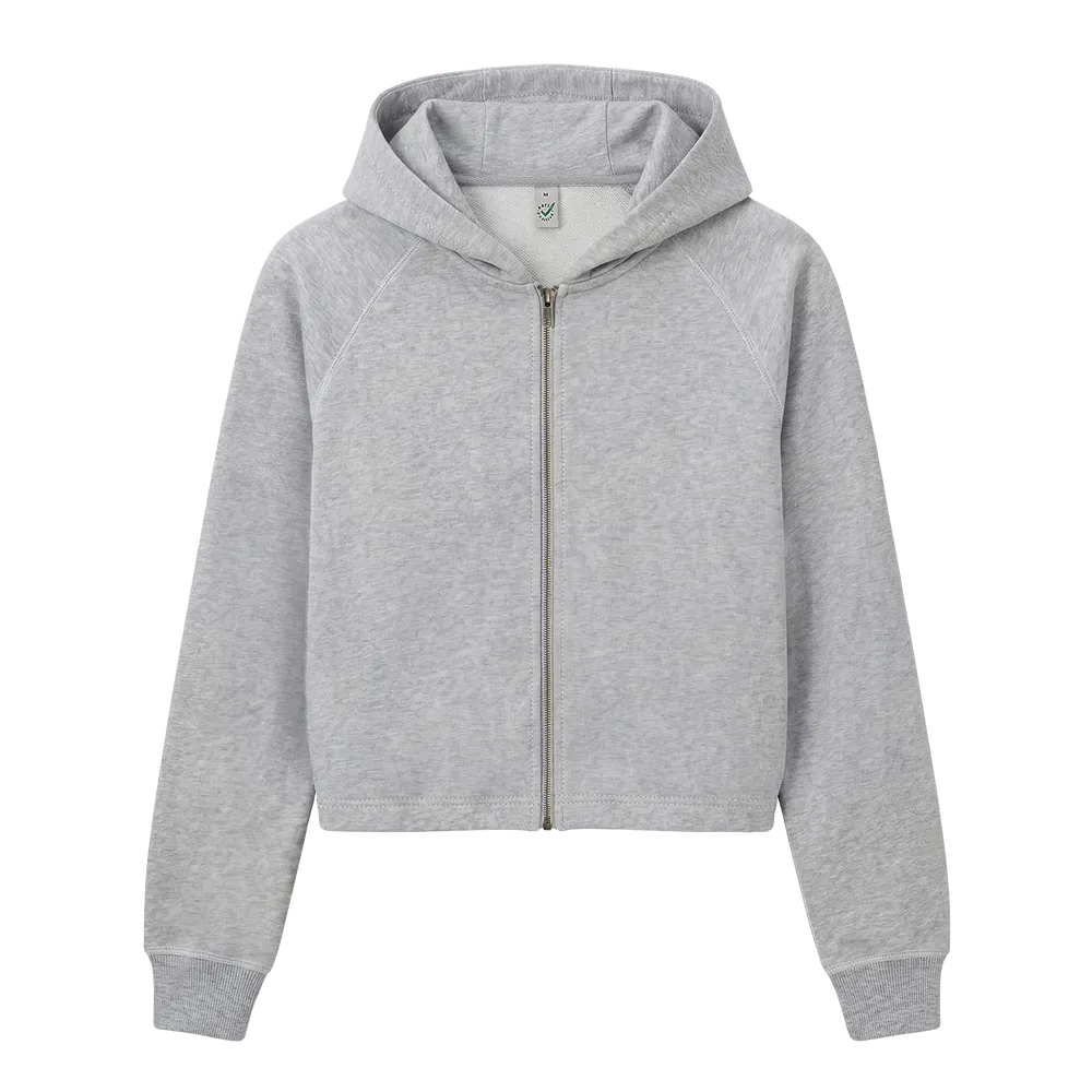 EP320-LHE3 - Women's Cropped Hoodie - Light Heather