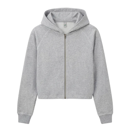 EP320-LHE3 - Women's Cropped Hoodie - Light Heather