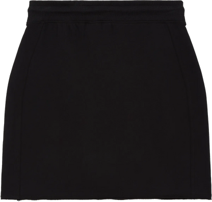 EP342-SUBL2 - Raw Hem Skirt - Sueded Black
