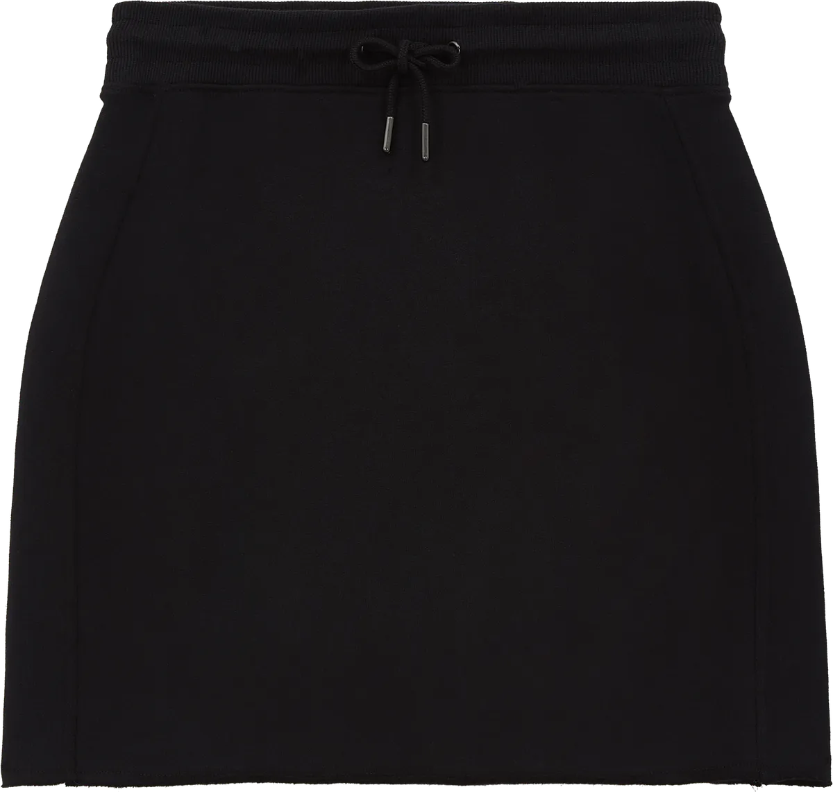 EP342-SUBL2 - Raw Hem Skirt - Sueded Black