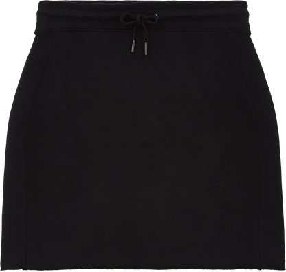 EP342-SUBL2 - Raw Hem Skirt - Sueded Black