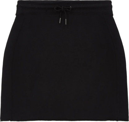EP342-SUBL0 - Raw Hem Skirt - Sueded Black