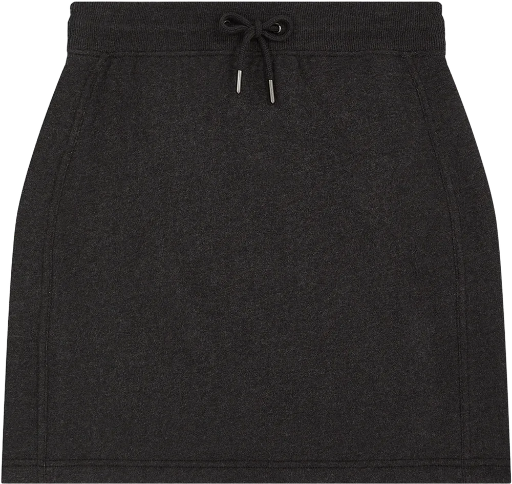 EP343-SUBLHE4 - Sweat Skirt - Sueded Black Heather