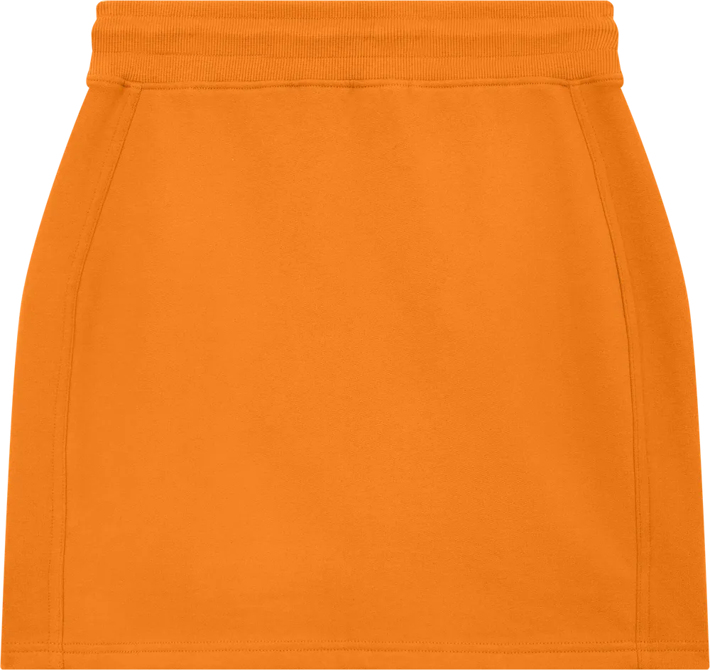EP343-SUOR1 - Sweat Skirt - Sueded Orange